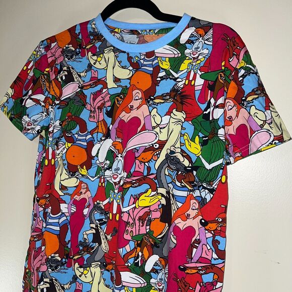 Disney x Cakeworthy all over print roger rabbit tshirt NWOT womens size small - Picture 4 of 7
